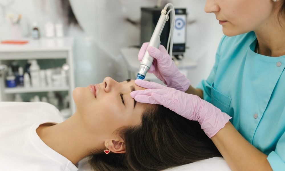 A Woman getting Microneedling | Aesthetic Artistry in Botox Burke, VA